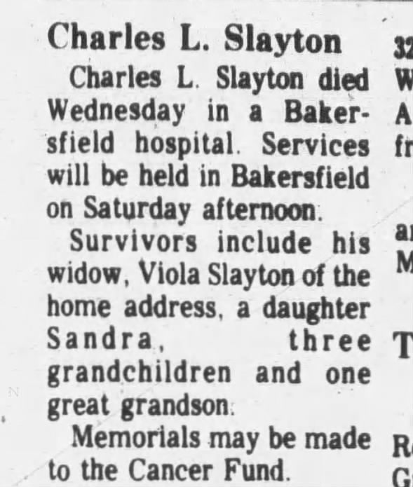 Obituary for Charles L. Slayton
